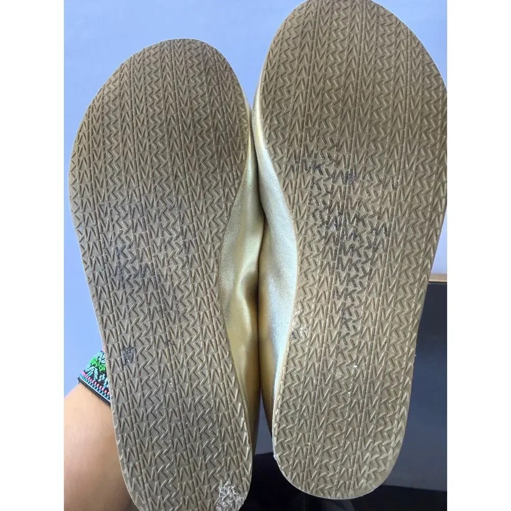 Michael Kors Gold Ballet Flats- Size 4